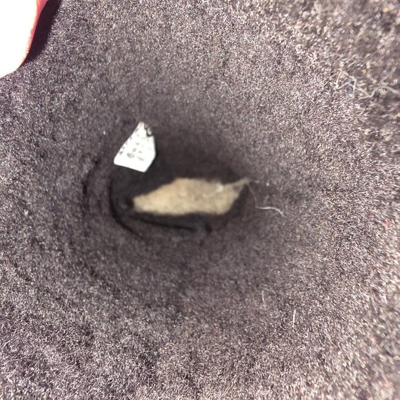 UGG Brown Genuine Leather Boot Genuine Sheepskin Lining Classic Tall 5815 Sz W5 - Picture 9 of 11